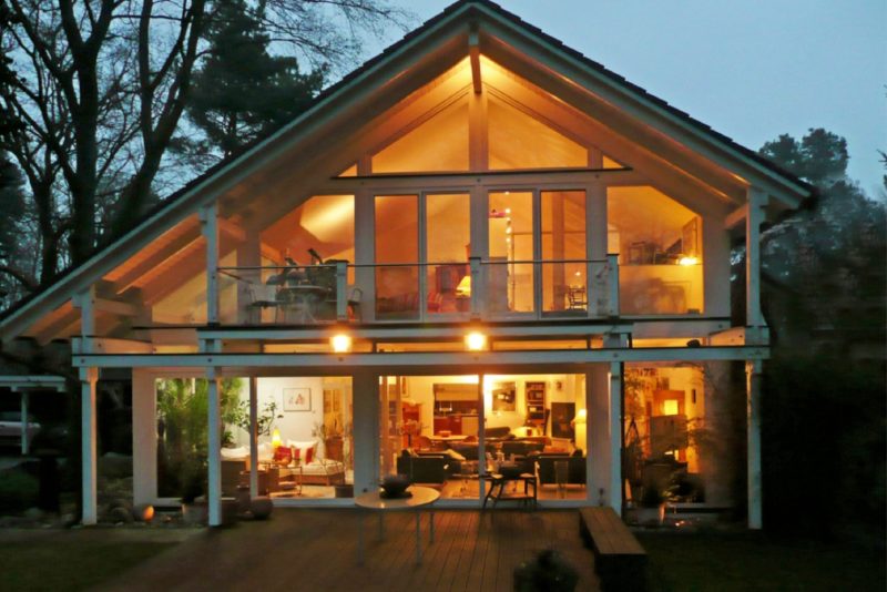 Architektenhaus Fachwerkhaus Holz Skelett Konstruktion 1