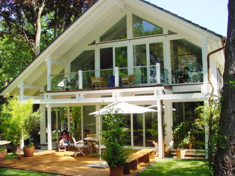 Architektenhaus Fachwerkhaus Holz Skelett Konstruktion 10