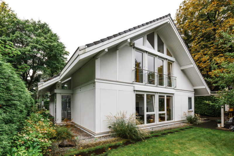 Hell Weiss Fachwerkhaus Landhaus Holzhaus