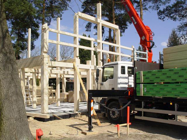 Lieferung Montage Holzskelettkonstruktion