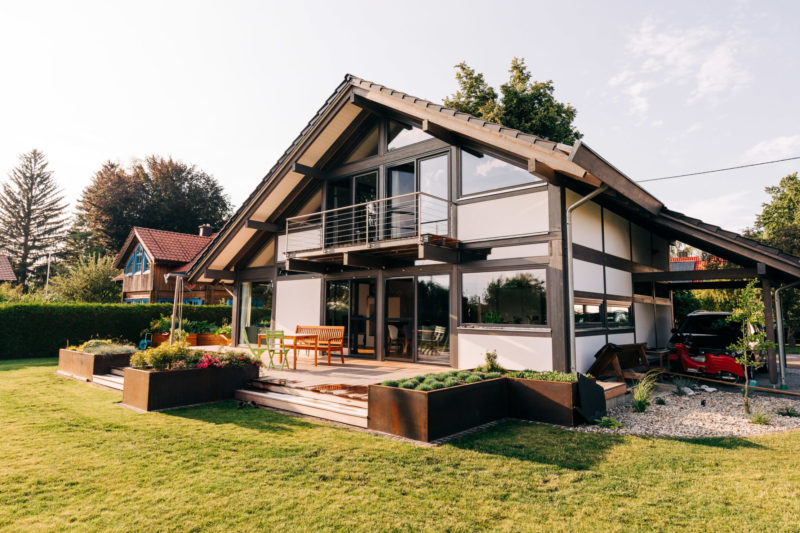 Modernes Fachwerk Landhaus Holzhaus Holzskelett Architektur Concentus